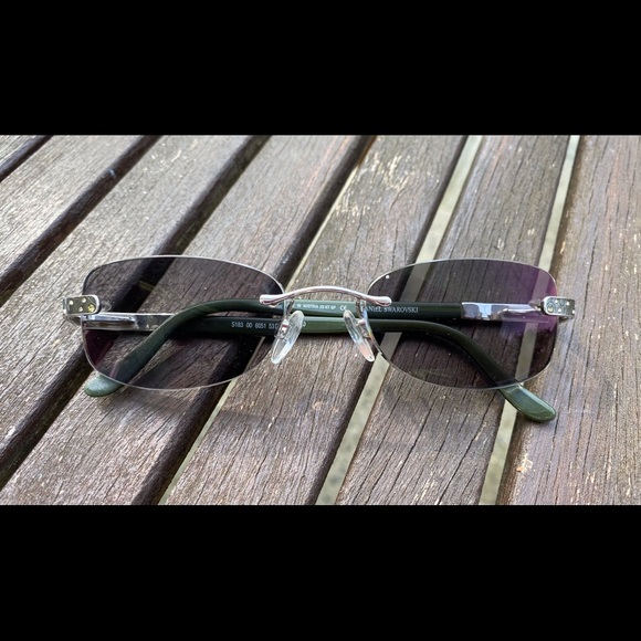 Daniel Swarovski Rimless Eyeglasses Frames Green - Picture 6 of 12